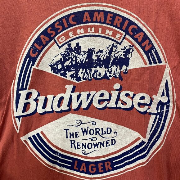 Budweiser World Renowned Classic American Lager T-shirt size XS - Picture 2 of 4